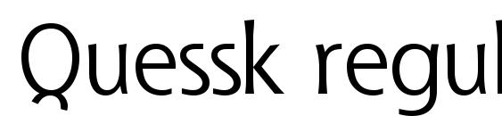 шрифт Quessk regular, бесплатный шрифт Quessk regular, предварительный просмотр шрифта Quessk regular