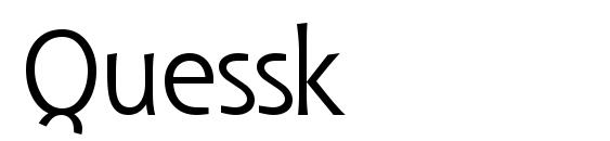 шрифт Quessk, бесплатный шрифт Quessk, предварительный просмотр шрифта Quessk