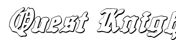 Quest Knight 3D Italic font, free Quest Knight 3D Italic font, preview Quest Knight 3D Italic font