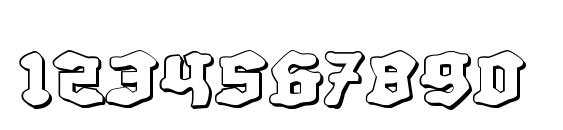 Quest Knight 3D Font, Number Fonts