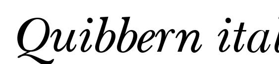 Шрифт Quibbern italic