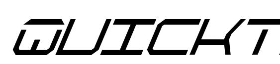 шрифт QuickTech Condensed Italic, бесплатный шрифт QuickTech Condensed Italic, предварительный просмотр шрифта QuickTech Condensed Italic