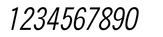 QuickType Condensed Italic Font, Number Fonts