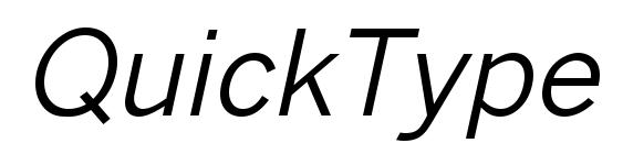 QuickType Italic Font