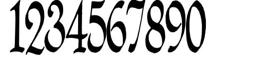 QuillPerpendicularCondensed Font, Number Fonts