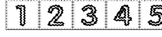 Quilted Indian Font, Number Fonts