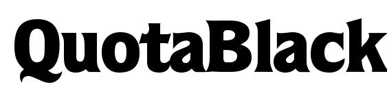 QuotaBlack Regular DB Font