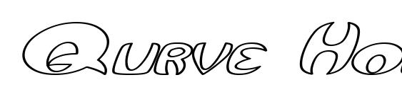 шрифт Qurve Hollow Wide Italic, бесплатный шрифт Qurve Hollow Wide Italic, предварительный просмотр шрифта Qurve Hollow Wide Italic