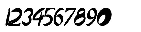 Qurve Thin Italic Font, Number Fonts