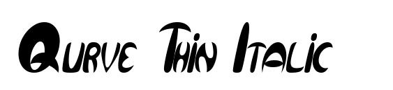Qurve Thin Italic font, free Qurve Thin Italic font, preview Qurve Thin Italic font