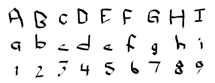 глифы шрифта Qwikn, символы шрифта Qwikn, символьная карта шрифта Qwikn, предварительный просмотр шрифта Qwikn, алфавит шрифта Qwikn, шрифт Qwikn