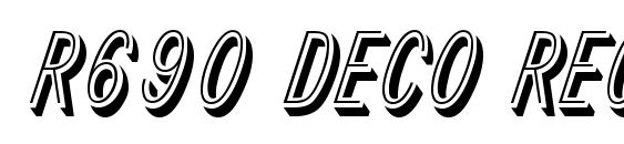 шрифт R690 Deco Regular, бесплатный шрифт R690 Deco Regular, предварительный просмотр шрифта R690 Deco Regular