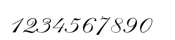 R690 Script Regular Font, Number Fonts