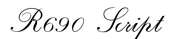 R690 Script Regular Font