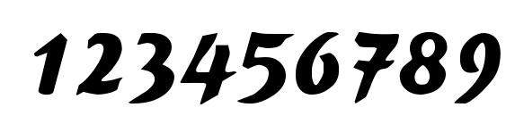 R691 Script Bold Font, Number Fonts