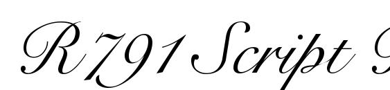 R791 Script Regular Font