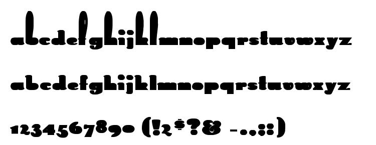 glyphs Rabbit Bold font, сharacters Rabbit Bold font, symbols Rabbit Bold font, character map Rabbit Bold font, preview Rabbit Bold font, abc Rabbit Bold font, Rabbit Bold font