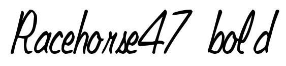 Racehorse47 bold Font