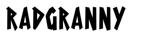 шрифт Radgranny, бесплатный шрифт Radgranny, предварительный просмотр шрифта Radgranny
