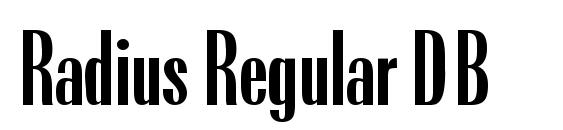 Radius Regular DB font, free Radius Regular DB font, preview Radius Regular DB font