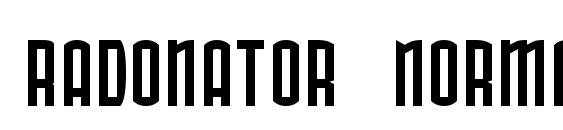 Radonator Normal Font