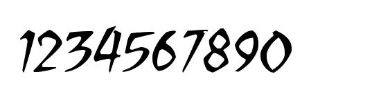 RagingRedLotus BB Italic Font, Number Fonts