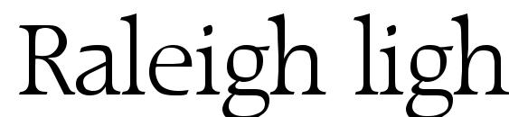 Raleigh light font, free Raleigh light font, preview Raleigh light font