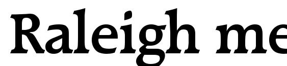 Raleigh medium font, free Raleigh medium font, preview Raleigh medium font
