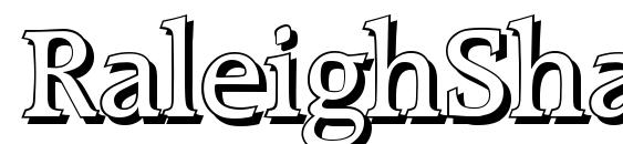шрифт RaleighShadow Regular, бесплатный шрифт RaleighShadow Regular, предварительный просмотр шрифта RaleighShadow Regular