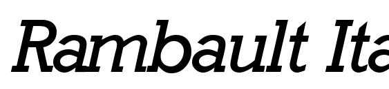 шрифт Rambault Italic, бесплатный шрифт Rambault Italic, предварительный просмотр шрифта Rambault Italic