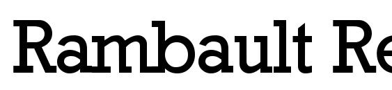 Rambault Regular font, free Rambault Regular font, preview Rambault Regular font