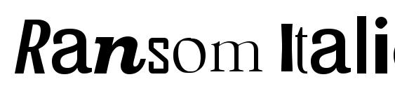 Ransom Italic font, free Ransom Italic font, preview Ransom Italic font