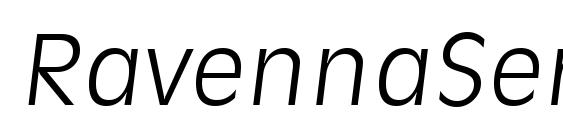 шрифт RavennaSerial Light Italic, бесплатный шрифт RavennaSerial Light Italic, предварительный просмотр шрифта RavennaSerial Light Italic