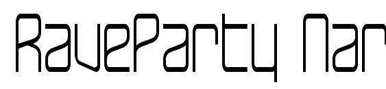 RaveParty Narrow font, free RaveParty Narrow font, preview RaveParty Narrow font
