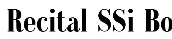 Recital SSi Bold font, free Recital SSi Bold font, preview Recital SSi Bold font
