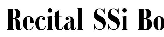 Recital SSi Bold Font, Free Fonts