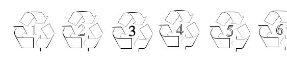 Recycle Medium Font, Number Fonts