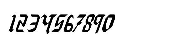 Redcoat Condensed Italic Font, Number Fonts