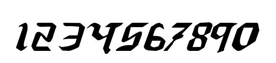 Redcoat Expanded Italic Font, Number Fonts