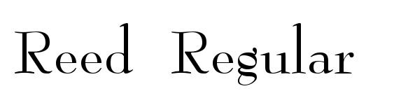 Reed Regular font, free Reed Regular font, preview Reed Regular font