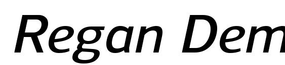 шрифт Regan DemiBoldItalic, бесплатный шрифт Regan DemiBoldItalic, предварительный просмотр шрифта Regan DemiBoldItalic