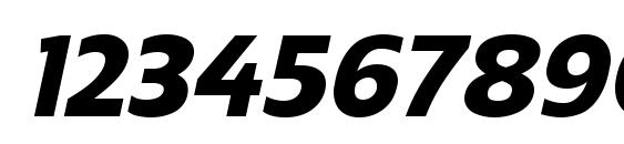 Regan HeavyItalic Font, Number Fonts