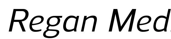 шрифт Regan MediumItalic, бесплатный шрифт Regan MediumItalic, предварительный просмотр шрифта Regan MediumItalic