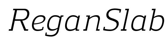 шрифт ReganSlab Italic, бесплатный шрифт ReganSlab Italic, предварительный просмотр шрифта ReganSlab Italic