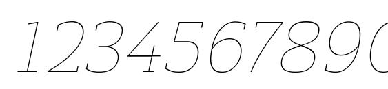 ReganSlab UltraLightItalic Font, Number Fonts