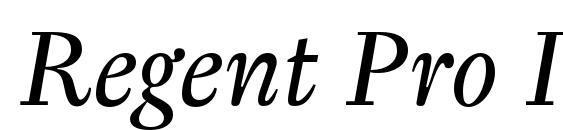 Regent Pro Italic Font