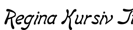 Regina Kursiv Italic font, free Regina Kursiv Italic font, preview Regina Kursiv Italic font