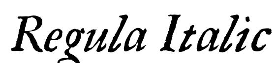 Regula Italic font, free Regula Italic font, preview Regula Italic font
