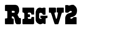 Regv2 font, free Regv2 font, preview Regv2 font