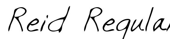 Reid Regular Font